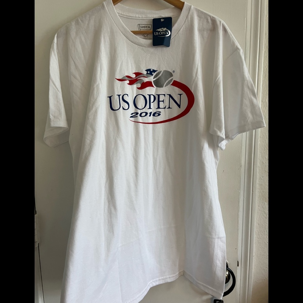 NWT Tennis US OPEN 2016 white short sleeve Tshirt.  Size large.
